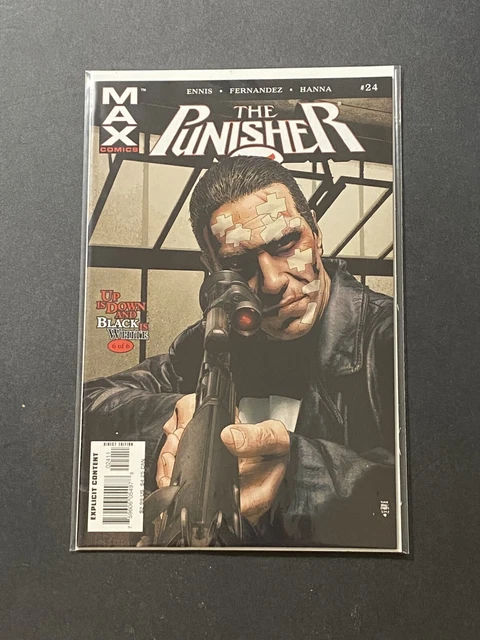 Marvel Comic Book The PUNISHER: Up is Down and Black is White #24