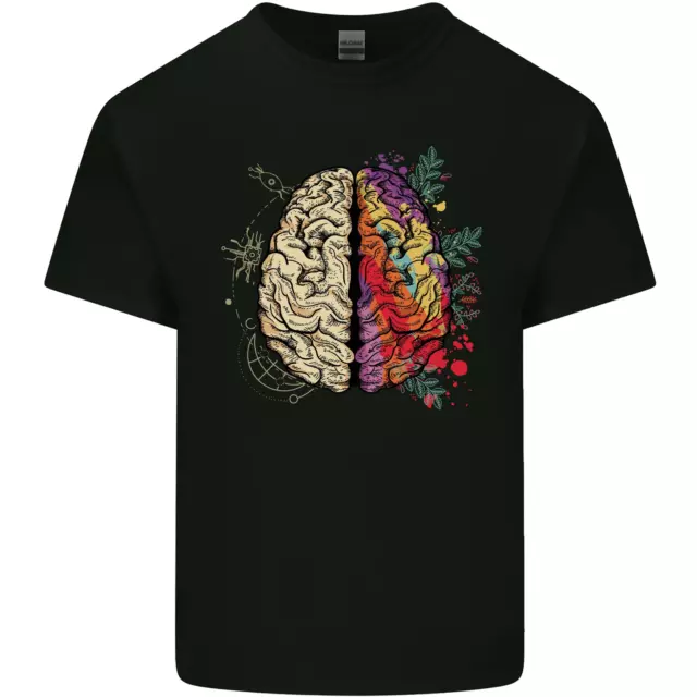 T-Shirt Science vs Artistic Brain Art IQ Physik Herren Baumwolle Top