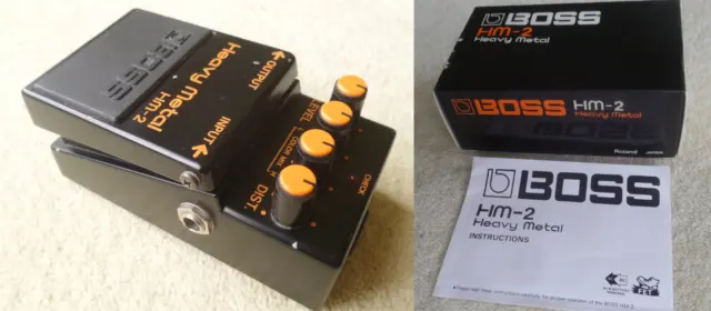 BOSS HM-2 HEAVY METAL PEDAL. JAPAN. 1 OWNER, BOUGHT NEW inc Mains Adapter