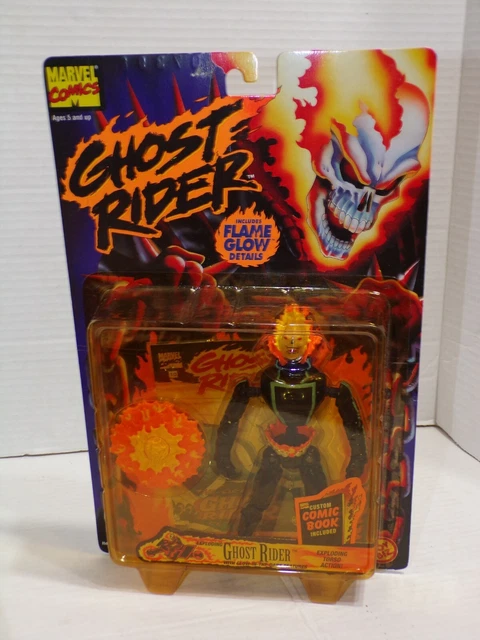 Exploding Ghost MARVEL EXPLODING GHOST Rider w/comic Action Figure Toy Biz NOS a1 $24. ...