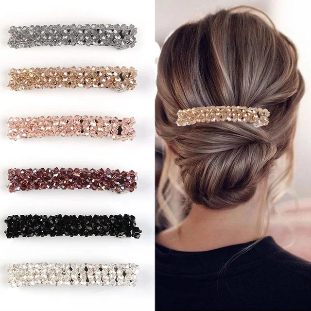 Bling Crystal Hair Clip Barrette For Stylish Women Hairpin -Rhinestone S5B0
