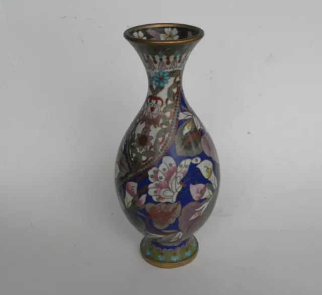 vase en émail cloisonné Chine république début XXeme très beau modèle enamel