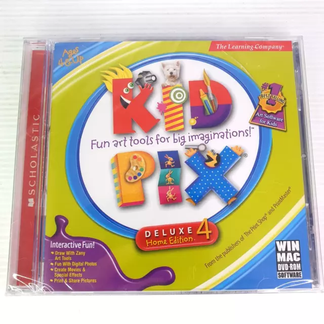 Kid Pix Deluxe 4 Home Edition by Learning Company Win Mac DVD-ROM Software