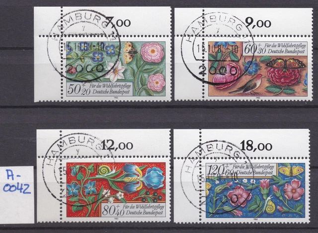 BRD - Mi 1259-62 - EST - Vollstempel Hamburg - Eckrand - Ecke 1 - A0042