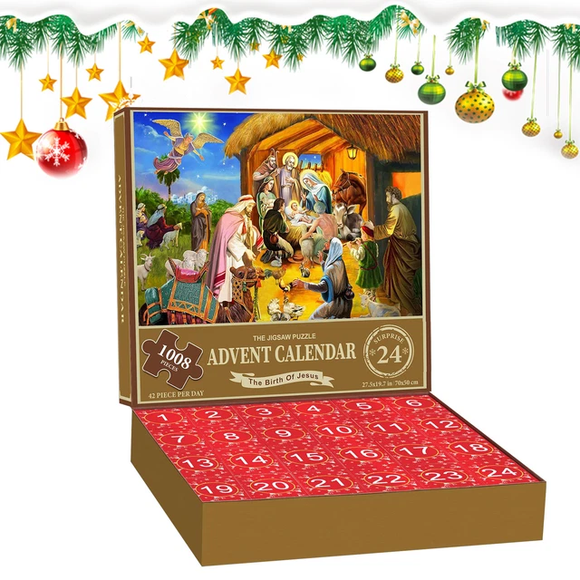 ADVENT 24 DAY Countdown Calendar 2024 Christmas 1008 Pieces Jigsaw