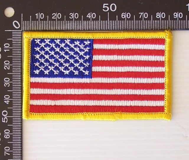 Vintage Usa American Flag Us Embroidered Police Uniform Patch Sew-On Badge