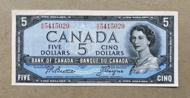 1954 Bank of Canada $5 Beattie-Coyne Modified Portrait R/C5415029 BC-39a-i