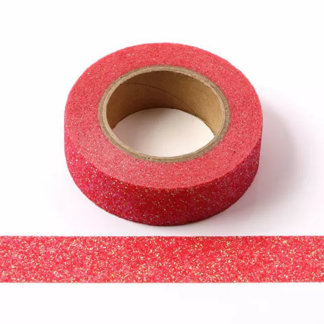 Glitter Tape Sparkle Bright Red Washi Tape 15mm x 5m