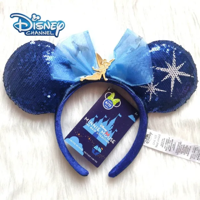 Disney Parks 2020 June Peter Pan Sequin Tinker Bell Ears Minnie Mouse Headband