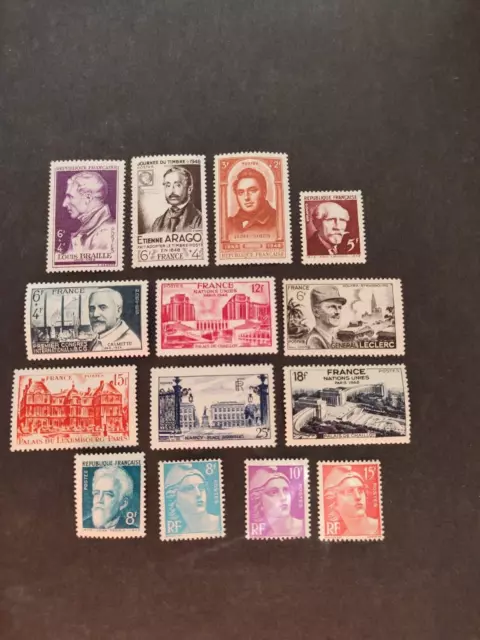 ***Timbres De France***    Joli Lot De L Annee 1948**  Neuf Sans Charniere