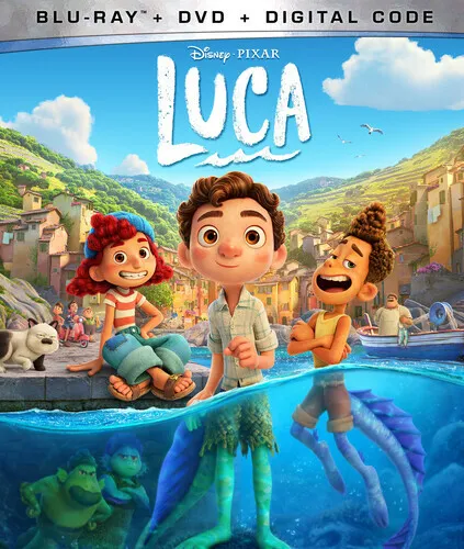 Disney - Pixar  -  Luca  -  Blu-Ray + DVD + Digital Code  -  Free Shipping