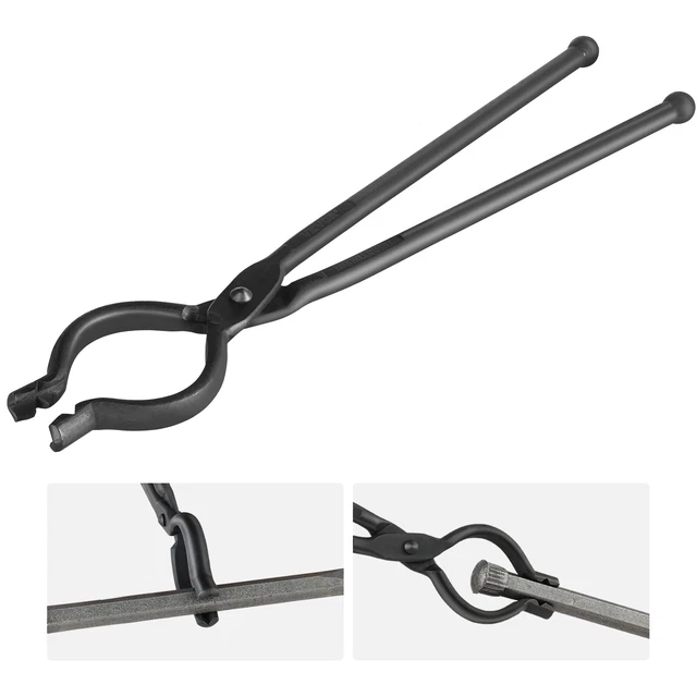 VEVOR BLACKSMITH TONGS 18” VBit Bolt Tongs Carbon Steel Tongs A3 Steel