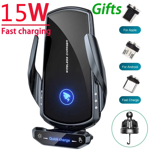 Qi Wireless Charger Auto Handyhalterung Induktions mit ladefunktion Clamping KFZ 2