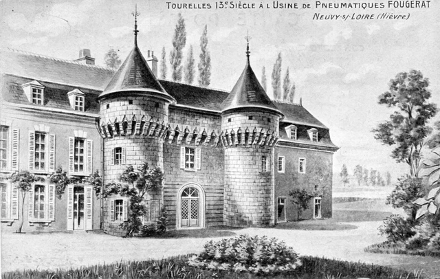 NEUVY SUR LOIRE card turrets at the tire factory FOUGERAT