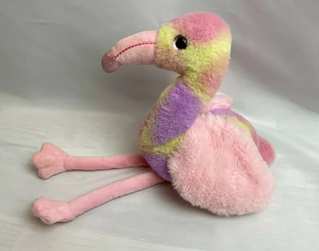 Keel Toys - Pink, Lilac & Yellow Flamingo soft toy / plush