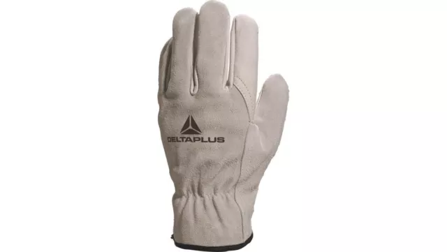 Guantes de piel flor de vacuno, dorso de serraje de vacuno, color gris, t /T2ES