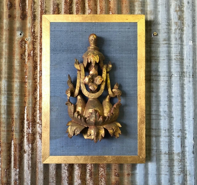 Antique Burmese Temple Carving - Custom Mount 11
