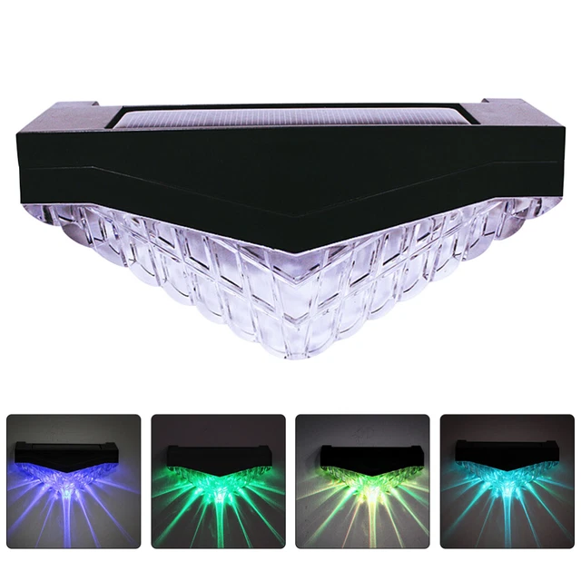 2 Pcs Diamond Fence Lights Outdoor Sconces Wall Lighting Garden Light