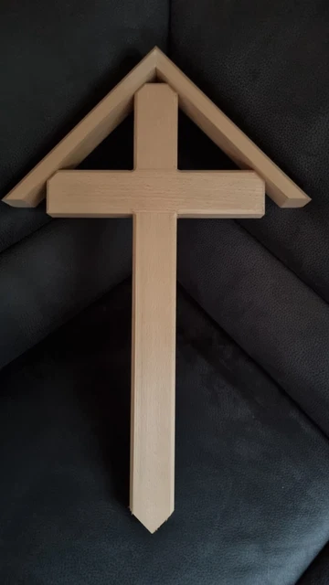 EPIGEIST Holzkreuz Aus Buche - Dekoratives Standkreuz Für Tisch & Wohnraum