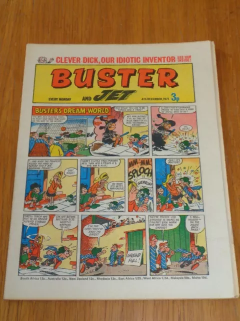 Buster And Jet 4Th December 1971 Fleetway British Weekly Comic*