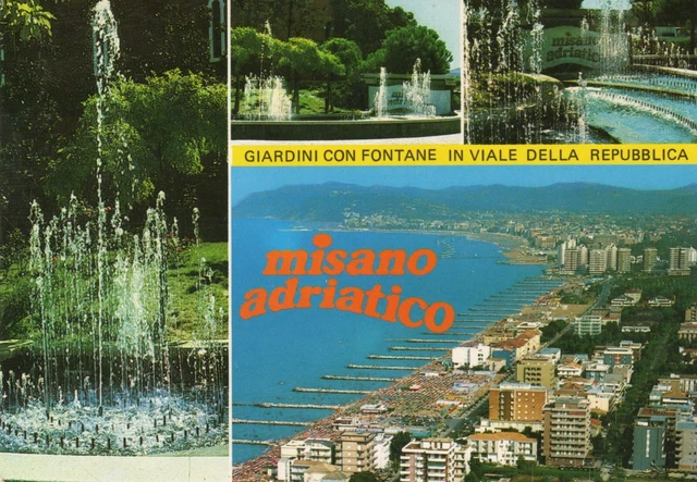 Cartolina 1989 Italia Rimini Misano Adriatico Vedutine  Italy Postcard