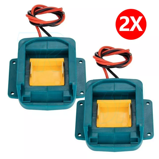 2Pcs Battery Power Mount Connector Adapter Fit For makita 18V Dock Holder Wires