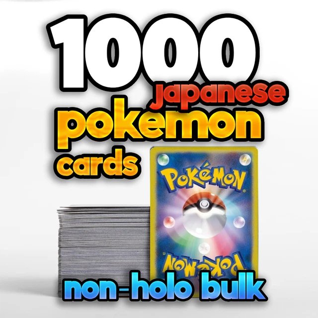 1000 Japanese Pokémon TCG Cards – Bulk Lot, Mixed Vintage & Regular, Excellent Condition