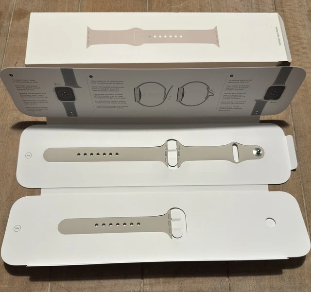 Official Genuine Apple Watch 7 Starlight Strap 41mm Also Fits 38-40mm Sport Band