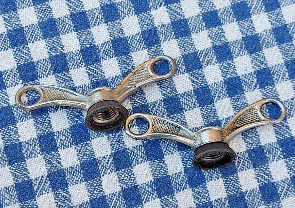Ecrous Papillon Avant BELL 1940s-1950s Front Wingnuts Vélo Ancien Old