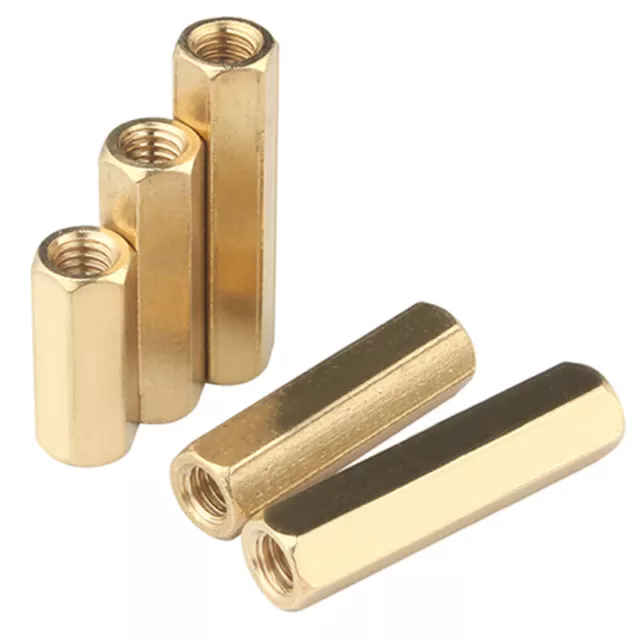 Brass Two-way Hexagonal Copper Pillar  M3 * 3-60 M4 * 5-60 Brass Metric