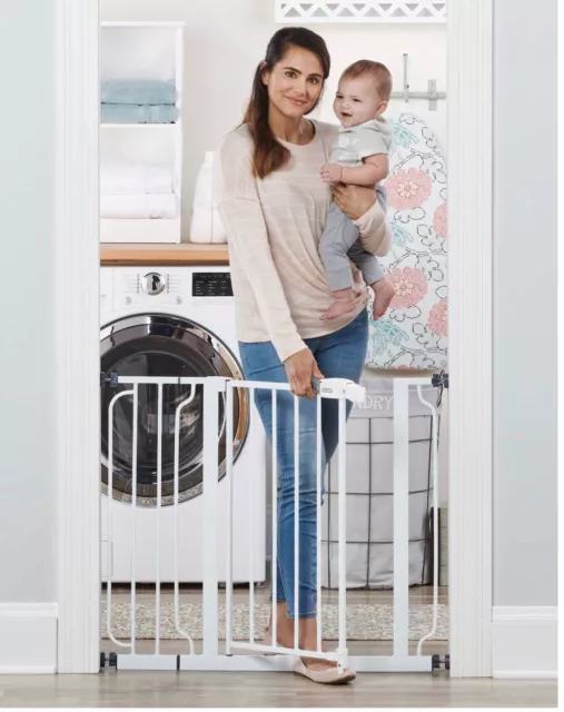 Regalo Easy Step 38.5 Inch Extra Wide Walk Thru Baby Gate, Includes 6” Extension