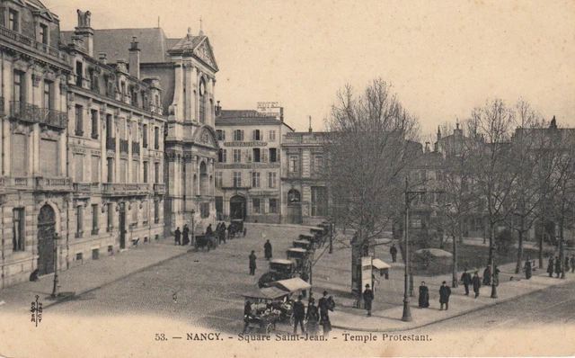 Carte postale ancienne NANCY 53 square saint-jean temple protestant