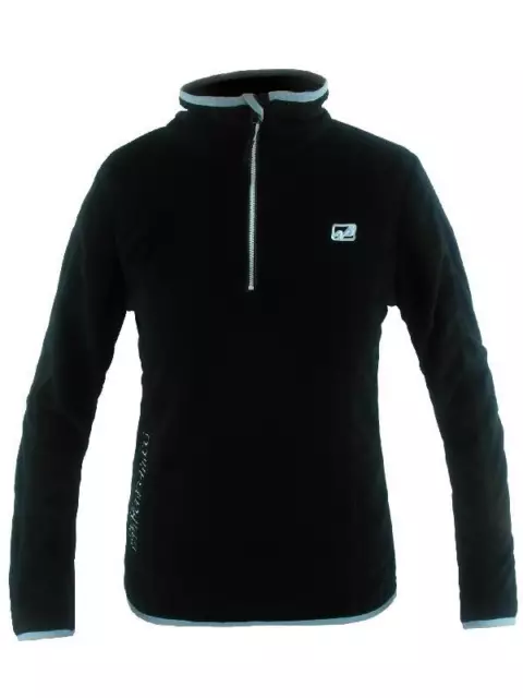 Idealer Pulverschnee Fleecepullover Half Zip Antonia schwarz Skifleece