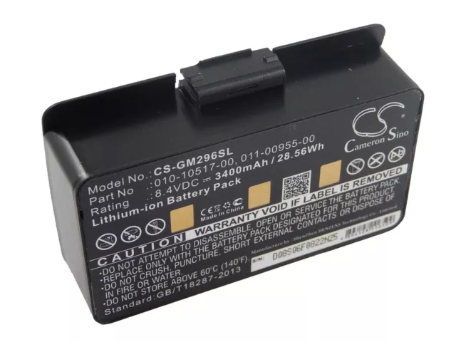 Batterie 3400mAh pour Garmin GPSMAP 296, GPSMAP 376