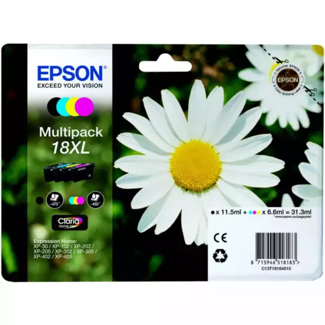 Epson 18XL Multipack C13T18164012 cartouche d'encre authentique CMYK (TVA inclus