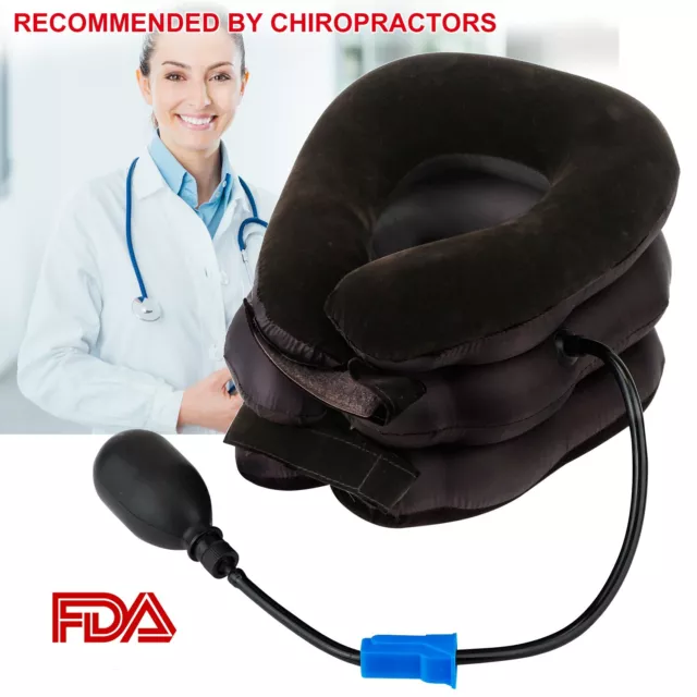 Inflatable Travel Pillow Set for Airplane, Neck Shoulder Spine Alignment Pump