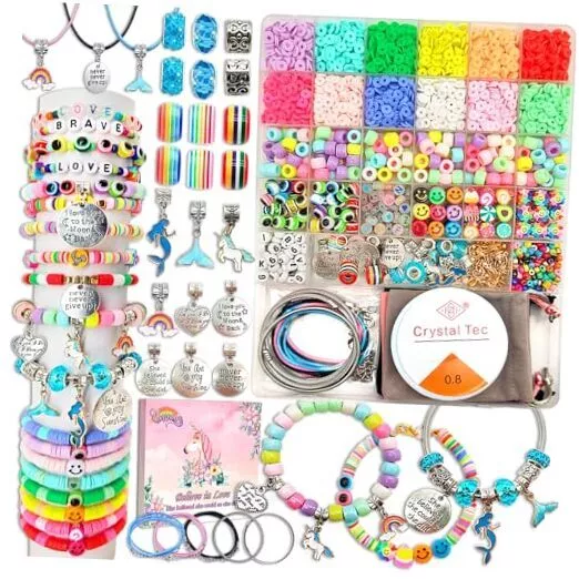 12 Colors Paracord Bracelet Making Kit DIY dship Bracelets Set for Girls  Charm Jewelry Making Kit Birthdays Gifts Art and Crafts for Teen Kids Age 8+