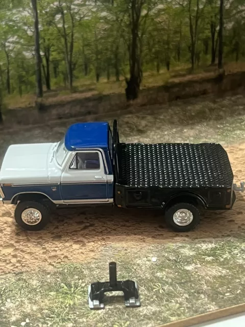 Custom Lifted  1976 Ford F-250 4x4 Greenlight Pickup Truck 4wd Ertl Farm FLATBED