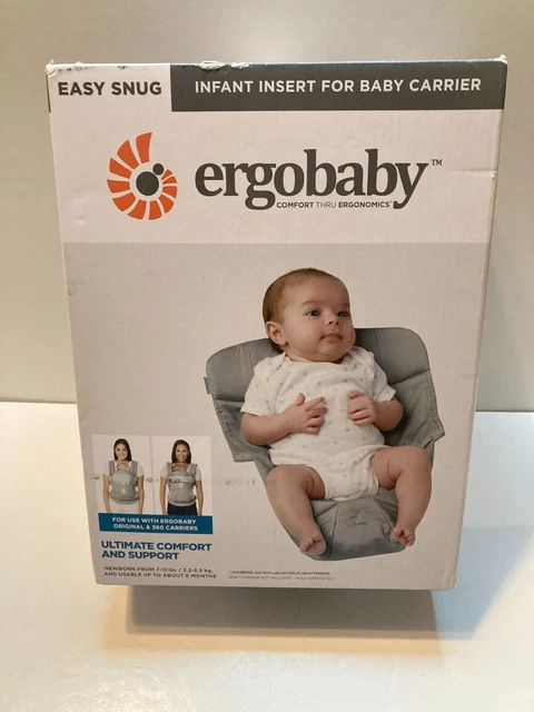 NUEVO inserto infantil Ergobaby fácil de ajustar para portabebés gris