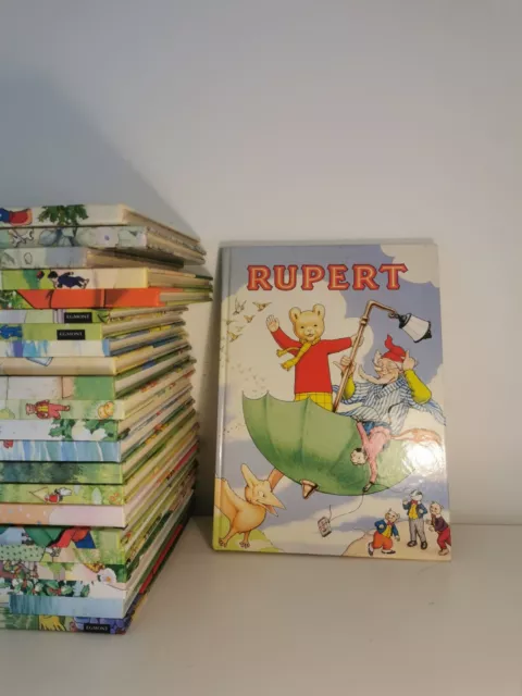 Vintage Rupert Annuals 1987-2009 Good Condition - All Neatly Inscribed