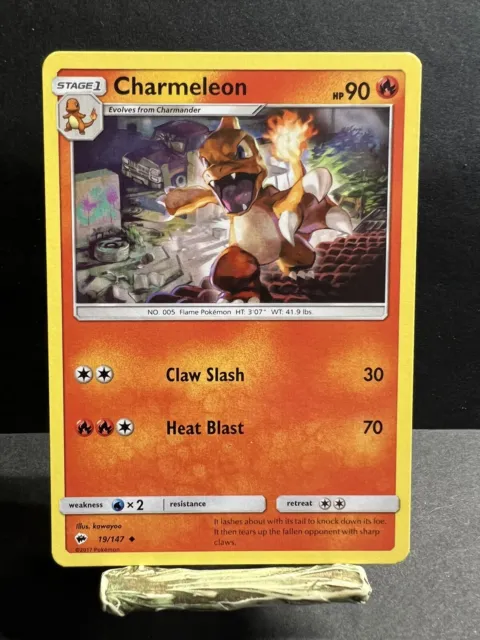 Pokemon TCG 2017 Burning Shadows Card - Uncommon 19/147 Charmeleon