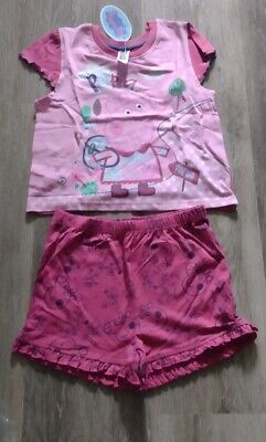 Peppa Pig Girls Shortie Pyjamas 4-5 Years New with tags Pink Multi