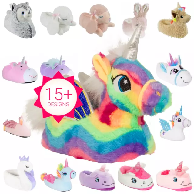 Girls Slippers Girls Unicorn Slippers Size 9 Size 10 Size 11 Size 12 Size 13
