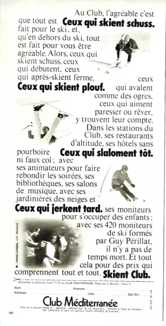 1971 Club Méditerrnée Advertising 0623 Ski Club