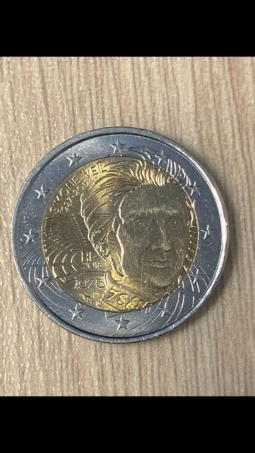 Pièce rare de 2 euros simone veil 1975 (1927-2017) 2018