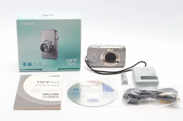 "Mint" Canon IXY 50S 10x Optical Zoom 10.0MP Digital Camera Silver Body 671B