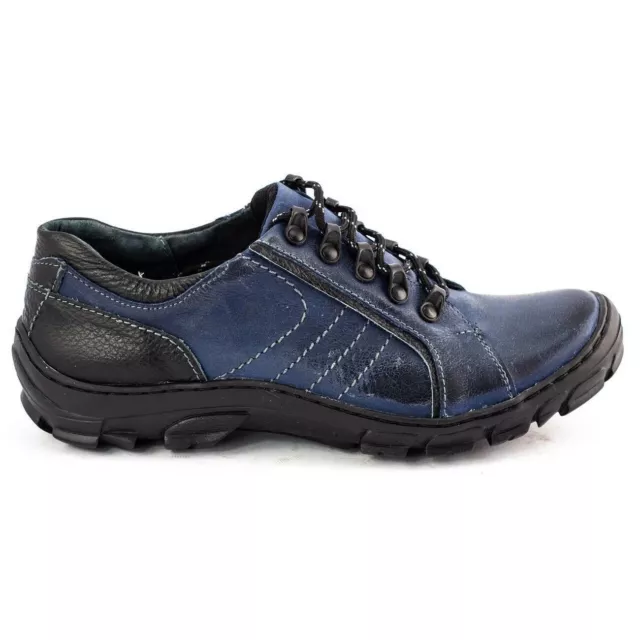 KOMODO MEN'S TREKKING shoes leather 904 navy blue £104.70 - PicClick UK