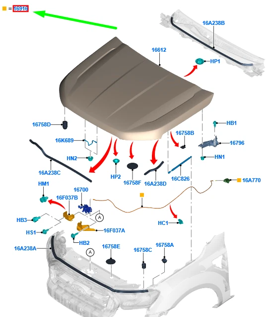 Câble De Câble De Capot Pour Ford Fusion 2013 2016 Avec Installation Facile Pl