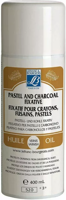Lefranc & Bourgeois Pastel Spray Fixative 400ml Aerosol - Pastel Pencil Charcoal