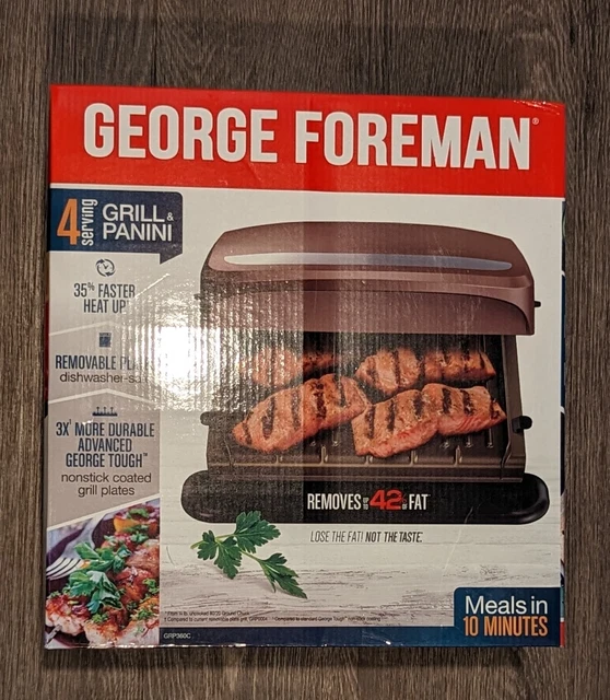 FOREMAN 4 Serving Grill Panini Copper GRP360C NonStick